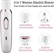 Bikini Trimmer for Women, Electric Razor Hair Shaver for Face Nose Eyebrow Beard Mustache Arm Leg Armpit Bikini, Replaceab...