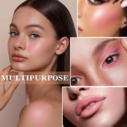 Cream Blush Stick with Brush and Makeup Sponge,Waterproof Multi Cream Makeup Stick,Lightweight,Long-lasting,2 in 1 Multi B...