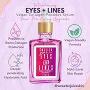 | Eyes + Lines Vegan Collagen Peptides Serum | 5 Peptides | Reduces Wrinkles & Dark Circles | Niacinamide, Hyaluronic Acid...