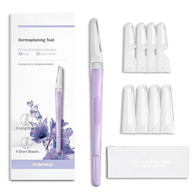 Face Razors for Women, Dermaplane Razor for Women Face, Eyebrow Razor, Facial Razors, Dermaplaning Tool, Reusable Metal Ha...