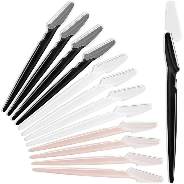 12 Pcs Eyebrow Razors, Face Razors Multipurpose, Exfoliating Dermaplaning Tools, Eyebrow Trimmers Shaver with Safety Cover...