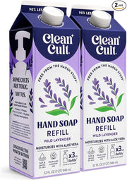 Cleancult Liquid Hand Soap Refills - Moisturizes Dry & Sensitive Skin - Made with Aloe Vera & Lavender Essential Oils - Wi...