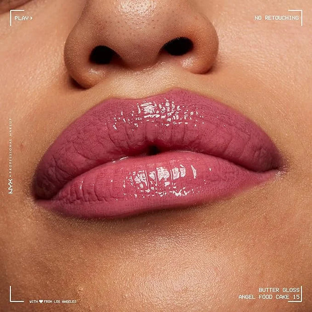 NYX PROFESSIONAL MAKEUP Butter Gloss, Non-Sticky Lip Gloss - Angel Food Cake (True Mauve) - Product Image