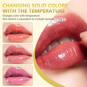 Transferproof Color Changing Lipstick, Gold Crystal Ph Lipstick Color Changing Lipsticks for Women Girls, Temperature Chan...