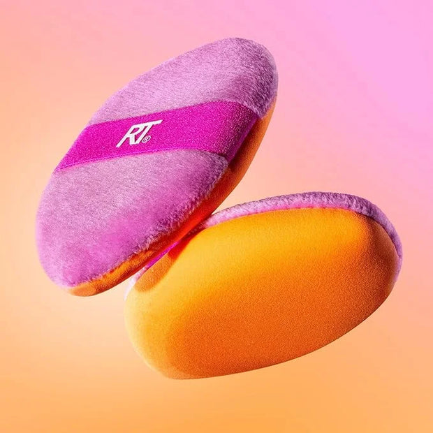 Real Techniques Miracle 2-In-1 Powder Puff + Travel Case, Dual-Sided Makeup Blending Puff, Elastic Band, Precision Makeup ...