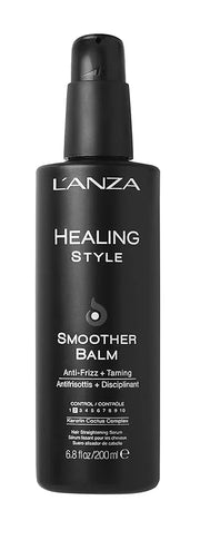 L'ANZA Healing Style Smoother Balm, New & Improved Keratin Hair Treatment & Hair Straightener Serum, Heat Protection & Ant...