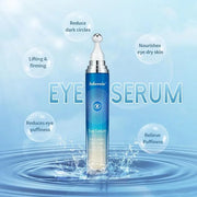 5% Caffeine Eye Serum,Moisturizing Eye Cream with 360° Massage Roller Ball,Anti-Aging Moisturizing Eye Serum for Dark Circ...