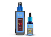 Blue Nectar Dark Circles Under Eye Serum with Plant Based Niacinamide from Potato (1Fl Oz) Paired with Natural Rose Face T...