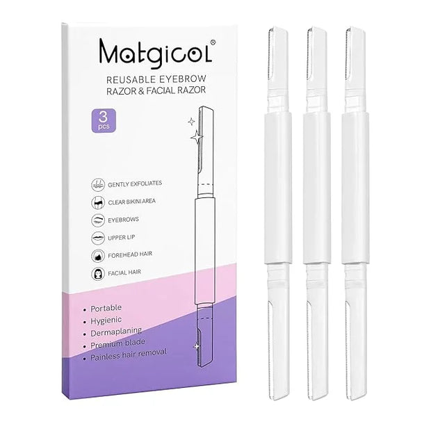 Dermaplane Razor for Women Face & Eyebrow - Dermaplaning Tool for Peach Fuzz Facial Hair Removal,High Precision Blade for ...