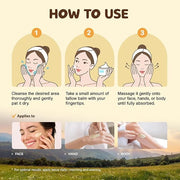 Vigority Beef Tallow and Honey Balm: Organic Grass Fed Whipped Beef Tallow for Skin - Beef Tallow Face Moisturizer Infused...