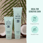 Sand Cloud Broad Spectrum Mineral Sunscreen for Body SPF 30, 3 Oz - Fragrance-Free Body Mineral Sunscreen that Hydrates, N...