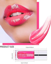 Hydrating Plumping Lip Glow Oil,Shine Tinted Lip Gloss,Glow Reviver Lip Oil,Long Lasting Moisturizing Clear Lip Plumper Oi...