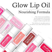 KYDA Hydrating Lip Glow Oil, Moisturizing Lip Oil, Glossy Transparent Plumping Lip Gloss, Tinted Lip Oil for Lip Care and ...
