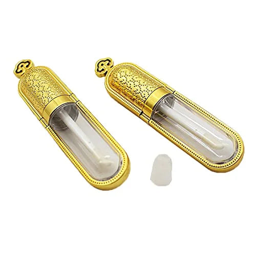 COSIDEA 24 PCS Refillable Empty 5ml GOLD Crown Lip Gloss Tubes with Wand，Cute Lipgloss Containers， DIY Lip Gloss Making Ki...