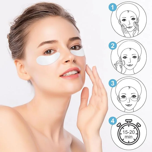 Joez Wonderful Under Eye Patches 5 Pairs, Silicone Reusable Eye Patches, Under Eye Mask for Skin Care Effect to Reduce Wri...