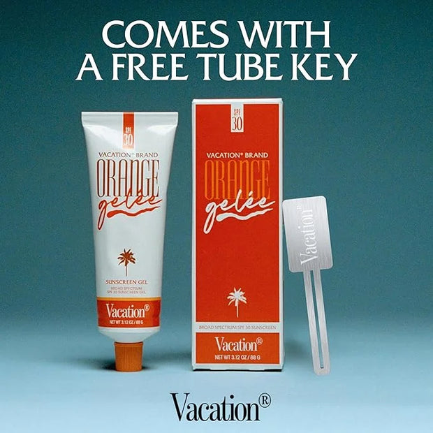 Vacation Orange Gelée SPF 30 Gel & Tube Key Bundle, Hydrating Balm-to-Oil Sunscreen, Mineral-Oil Free, Water-Resistant, Tr...