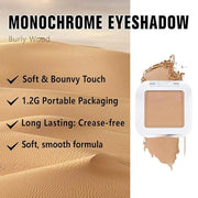 Kaely Pressed Single Eyeshadow Makeup, Light Nude Brown Matte Highly Pigmented Monochrome Eye Shadow Palette, Waterproof N...