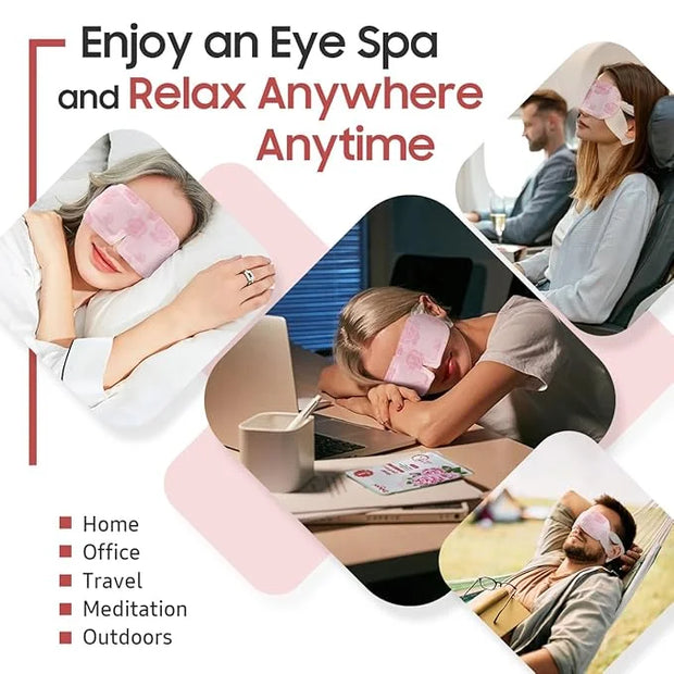 30Packs Steam Eye Mask, Heated Eye Mask Warm Compress for Eyes, Self Heating Warm Eye Masks Disposable Steam Mask for Home...