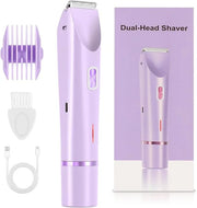 2025 New 2-in-1 Bikini Trimmer & Electric Shaver for Women - Cordless Wet/Dry Electric Razor Kit, Waterproof Hair Removal ...