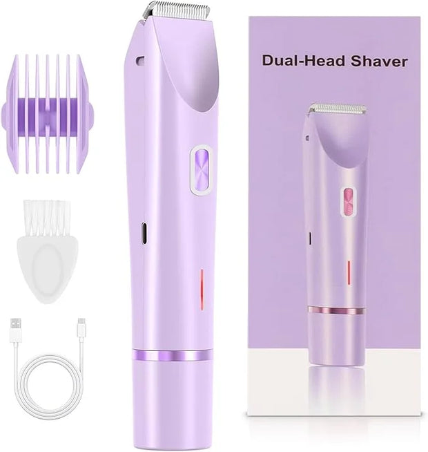 2025 New 2-in-1 Bikini Trimmer & Electric Shaver for Women - Cordless Wet/Dry Electric Razor Kit, Waterproof Hair Removal ...