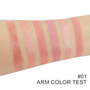 6-in-1 Cream & Powder Makeup Palette – Blush Highlighter & Eyeshadow, Matte & Shimmer Nude Tones, Travel-Friendly Compact ...