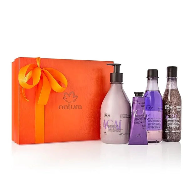 natura - Ekos Açaí Collection Bio-Beauty Gift Set (4 Products) - Body Lotion, Hand Cream, Shower Oil, and Shower Gel - Gif...