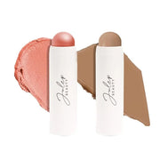 Skip The Brush Contour Duo - Cream to Powder Multi-Purpose Makeup Sticks - Pigmented, Buildable Color- Rose Gold + Cool Ta...