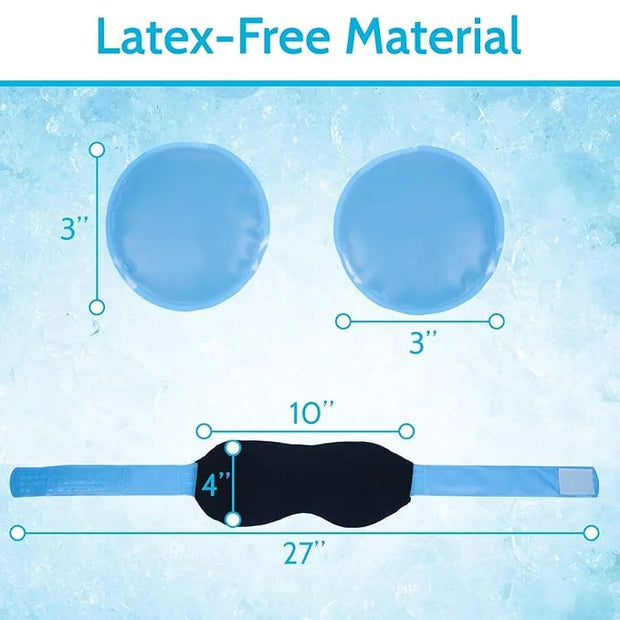 Arctic Flex Cold Eye Mask - Gel Ice Pack for Cool Sleeping, Dry Night Treatment - Reusable Hot Spa Therapy for Sleep, Skin...