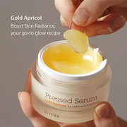 BLITHE Pressed Serum Gold Apricot Glass Skin Korean Skincare Moisturizer/Serum - Niacinamide Serum for Natural Glow & Radi...