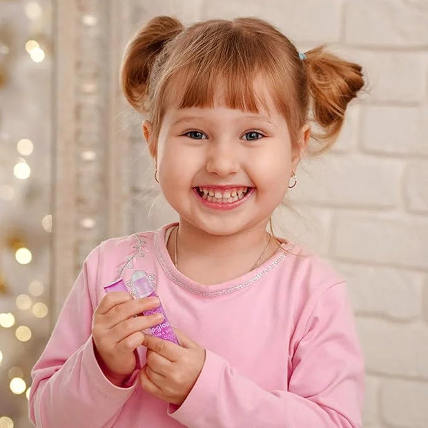 Expressions girl 12pc Roll On Lip Gloss Set with Carrying Case, Glossy Lip Make-up for Kids and Teens - Fruity Flavors, No...