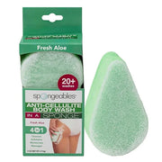 Spongeables Anti Cellulite Body Wash in a 20+ Wash Sponge, Fresh Aloe, 1 Count - Product Image