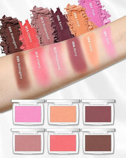 Pink Powder Blush Palette, Matte Powder Makeup Blush for Cheeks, Natural Glow Face Blush Contour Palette, Lightweight,Smoo...
