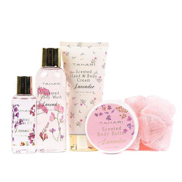 Tahari Spa Gift Set for Women, Lavender Spa Set, Bath Kit for Women Gift Set Includes Scented Body Wash, Body Lotion, Body...