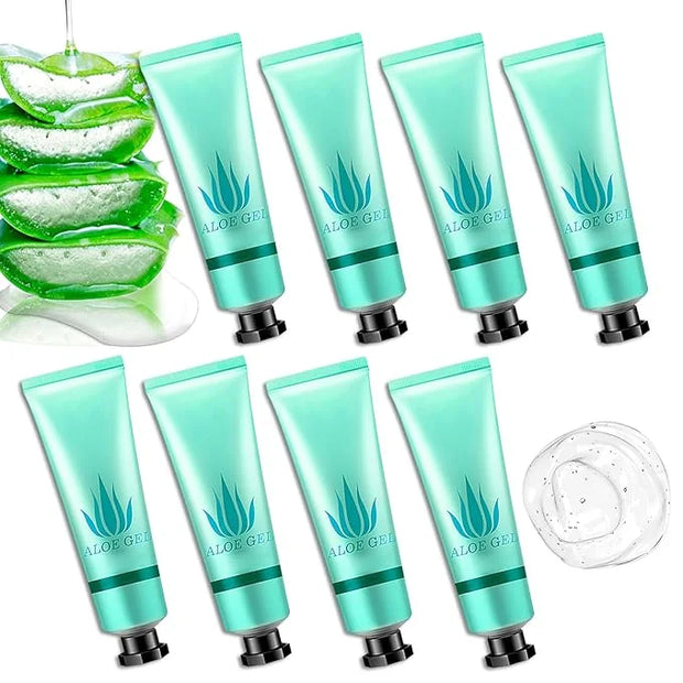 8PCS Aloe Vera Gel for Face & Skin,Organic Aloe Vera Gel,Hydrating After Sun Cream for Travel Size,Moisturizing Lotion for...