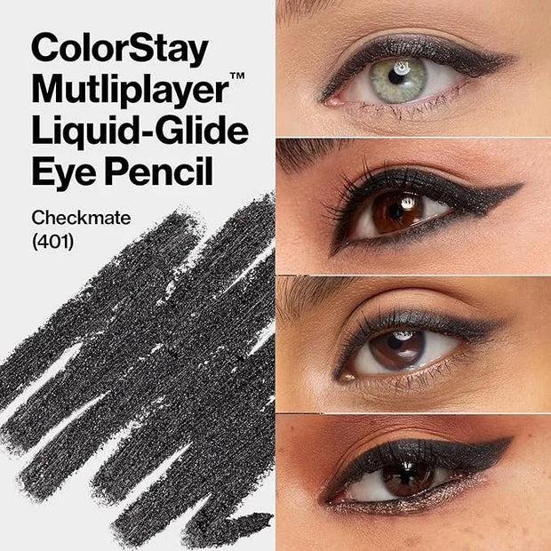 REVLON ColorStay Multiplayer Liquid-Glide Eye Pencil, Multi-Use Makeup With Blending Brush, Blends Then Sets, Creamy Textu...