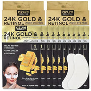 AZURE 24K Gold & Retinol Anti Aging Under Eye Patches - Firming, Restoring & Deeply Hydrating Eye Mask - Reduces Fine Line...
