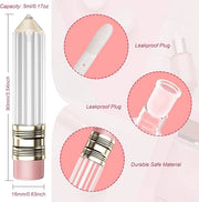 RONRONS 12 Pieces Pencil Lip Gloss Tubes, Empty Mini Pencil Shaped Lip Gloss Tubes Containers Clear Lip Balm Tube Plastic ...