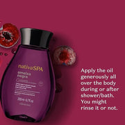 Nativa SPA by O Boticário, Black Plum Body Oil, Scented Moisturizer, Enriched with Purified Quinoa Drops to Boost Hydratio...
