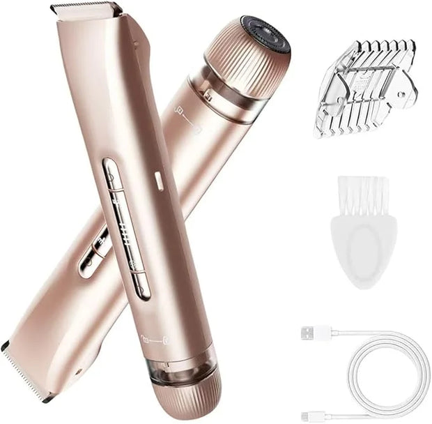 2025 New 2-in-1 Electric Shaver & Bikini Trimmer for Women & Womens Electric Razor, IPX7 Waterproof Wet&Dry Body Hair Remo...