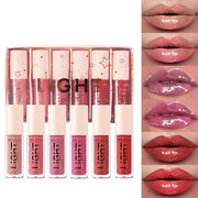 MAEPEOR Moisturizing Lipgloss Set 6PCS Smooth Shiny Lip Gloss Neutral Nude Nourishing Glossy Lipgloss for Women and Girls ...