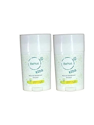 2-Pack All Natural Deodorant For Kids and Teens 100% Natural Aluminum-Free Carcinogen Free Kids Deodorant For Boys and Gir...