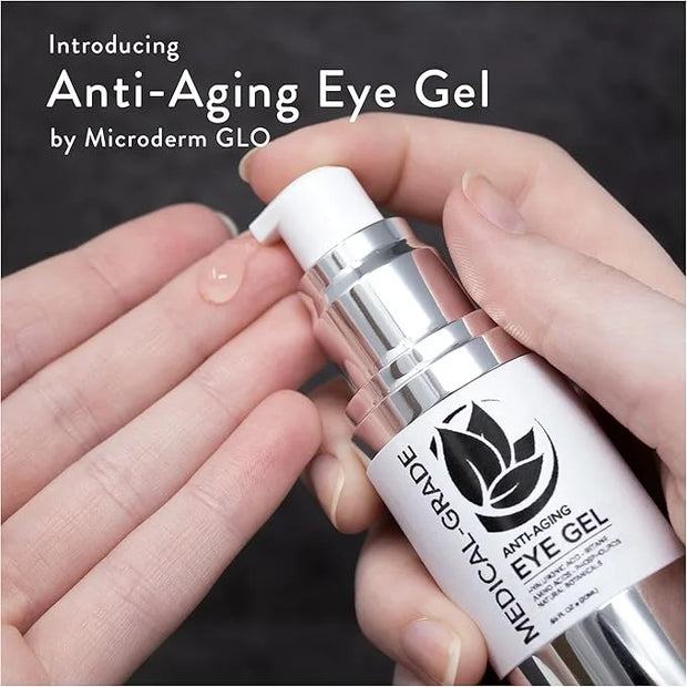 Microderm GLO - Active Anti-Aging Eye Gel, Reduces Dark Circles, Puffy Eyes, Crow's Feet and Fine Lines & Wrinkles, Packed...