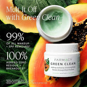 Farmacy Ceramide Face Moisturizer + Cleansing Balm Duo - Travel Size Skin Care Set with Green Clean Makeup Remover Balm + ...