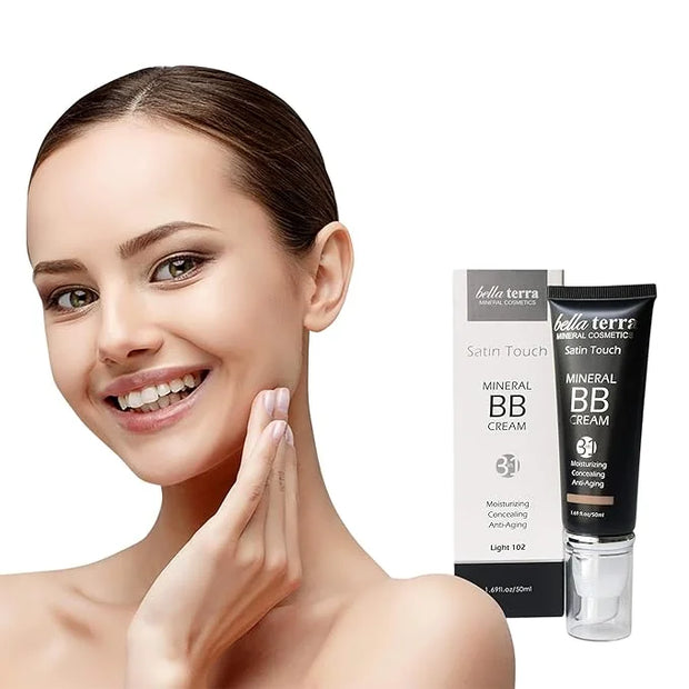 Bellaterra Cosmetics BB Cream - Tinted Moisturizer, Mineral Foundation Makeup, Light 102 | Skin Perfector, 1.69 oz - Produ...