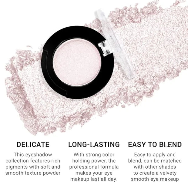 Monochrome Glitter Eyeshadow Makeup Palette,Highly Pigmented Champagne Gold Eyeshadow Palette,Shimmer Pressed Powder shado...