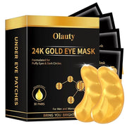 30 Pairs 24K Gold Eye Masks, Crystal Collagen Gel Eye Patches for Puffy Eyes, Reducing Fine Lines, Eye Bags, Moisturizing ...
