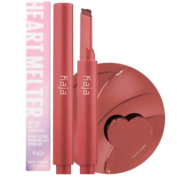 Kaja Lip Gloss - Heart Melter | High-shine, Glossy Finish, Soft Rosy Mauve, Moisturize, 03 Crazy 4U, 0.04 Oz - Product Image