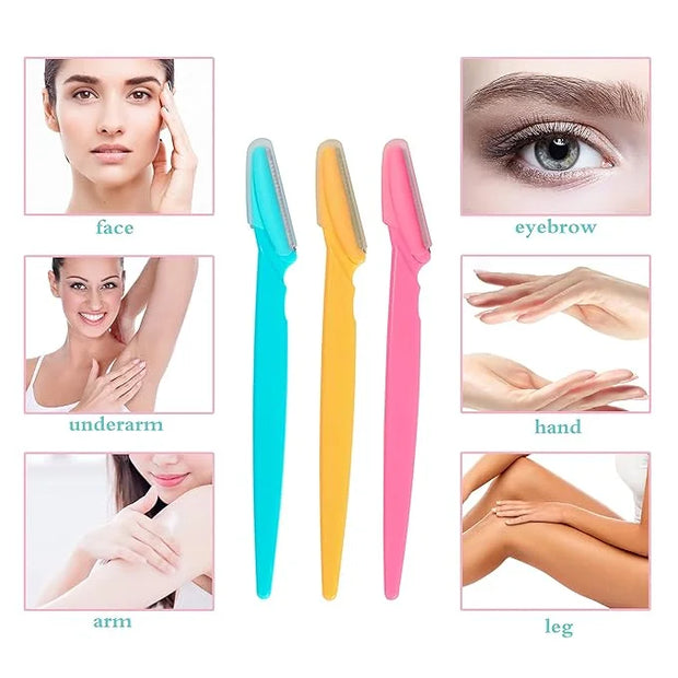 Eyebrow Razor, 54 Pcs Eyebrow Razors with Safety Cover, Face Razor for Women and Man Smooths Away Peach Fuzz, Easy to Use ...