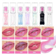 Hydrating Lip Gloss Transparent Lip Care,Magic Color Changing Moisturizing Lip Glow Oil Plumping Glimmer Glow Lipstick, Lo...