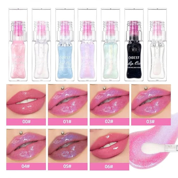 Hydrating Lip Gloss Transparent Lip Care,Magic Color Changing Moisturizing Lip Glow Oil Plumping Glimmer Glow Lipstick, Lo...